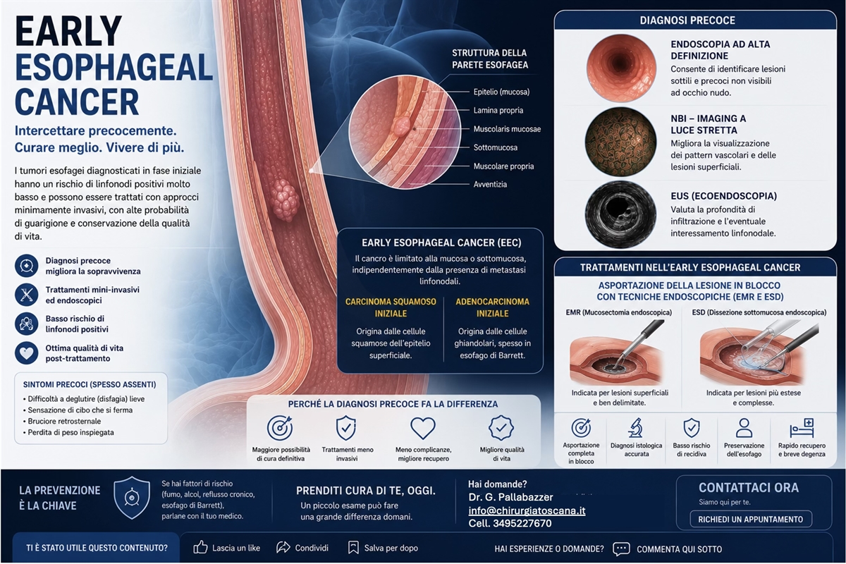 Tumori esofagei allo stadio iniziale (early esophageal cancer)